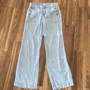 Gap wide leg chambray jeans
